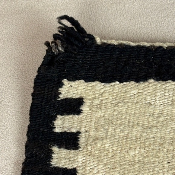 Vintage Navajo Red Mesa Native American Dine Wool Woven Rug‎ Tapestry 1900s - Picture 6 of 7